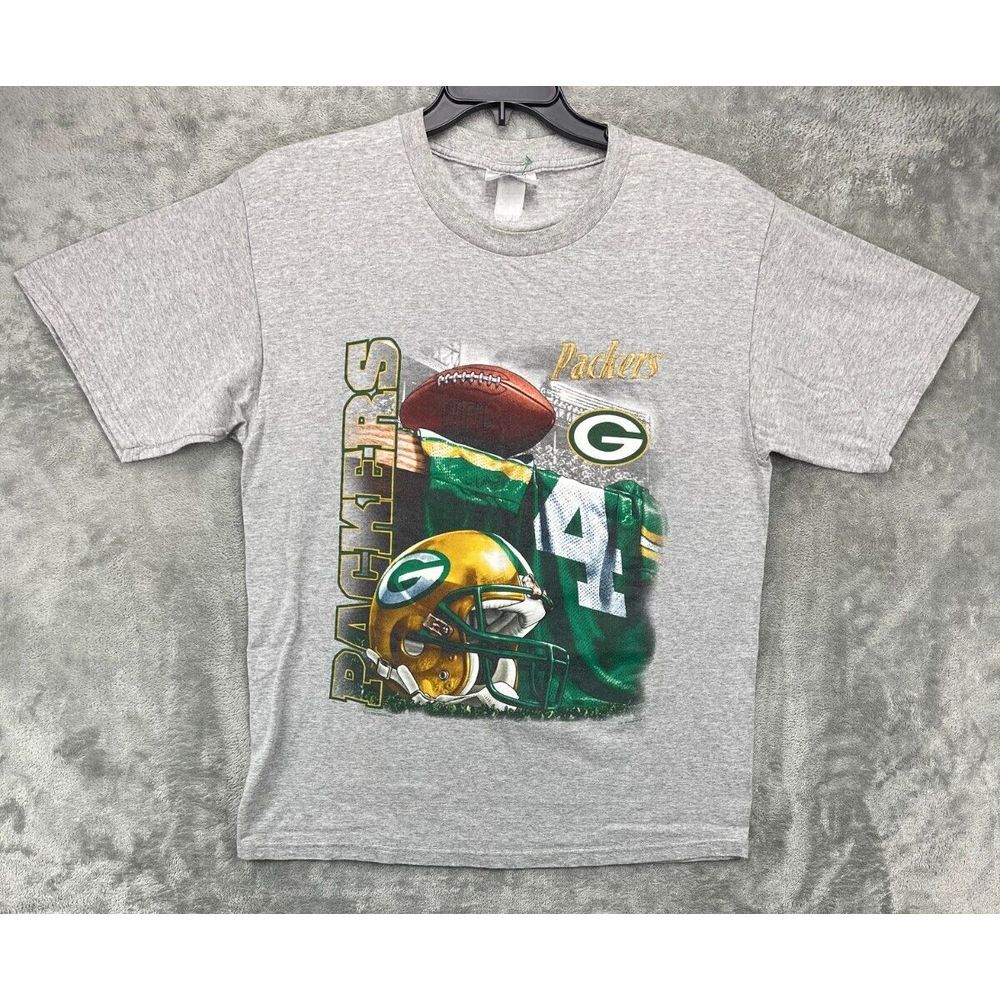 VTG CSA Tee‎ Shirt NFL Green Bay Packers 1990s Size 2XL Gray